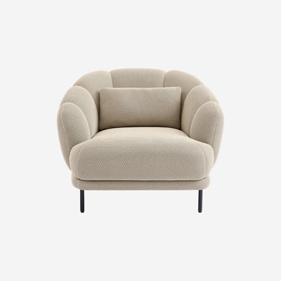 Fauteuil droit tissu PARATY HABITAT
