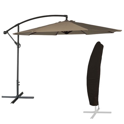 Parasol déporté avec housse, Ø3,50m, OAHU HAPPY GARDEN