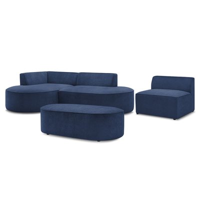 Canapé modulable 6 places en tissu texturé, ROUSSEAU BOBOCHIC