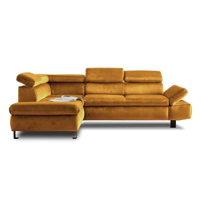 Canapé d'Angle Convertible en Velours 5 places - NAIROBI LISA DESIGN