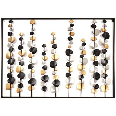 Décoration murale fleuri en métal 100 x 70 cm CMP