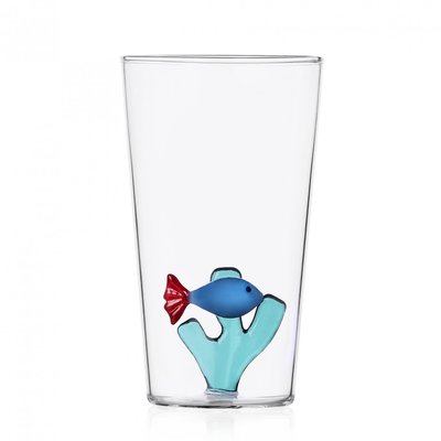 Verre Longdrink Poisson Bleu et Rouge ICHENDORF