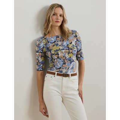 Gemustertes T-Shirt mit U-Boot-Ausschnitt LAUREN RALPH LAUREN