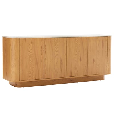 Buffet effet bois 4 portes 180 cm style scandinave, THEODORE OVIALA