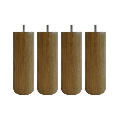 Pied cylindrique chêne massif (lot de 4) SOMEO