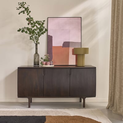 Buffet 3 portes en manguier massif 150 cm  LAZARE BERAH GETAH