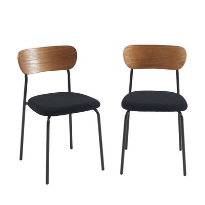 Lot de 2 chaises en velours côtelé et métal - Nalon DRAWER