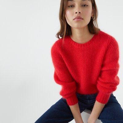 Mohair Blend Jumper with Crew Neck LA REDOUTE COLLECTIONS