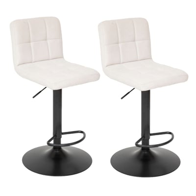 Lot de 2 chaises de bar en tissu DELEK TOILINUX