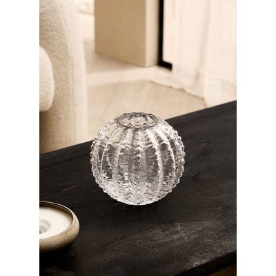 Vase en verre rond texturé MANGO HOME