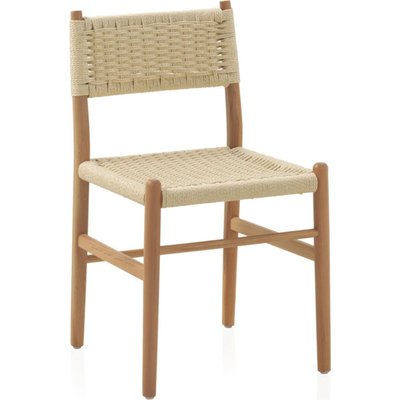 x4 chaises en bois de hêtre naturel assise tressée élégante RECOLLECTION