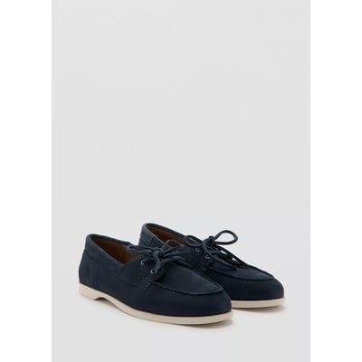 Chaussures bateau cuir suède MANGO MAN