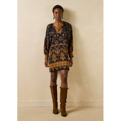 Robe manches longues à imprimé LA FEE MARABOUTEE