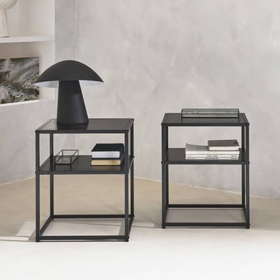 Table de chevet métal 1 étagère (lot de 2) INDUSTRIELLE SWEEEK