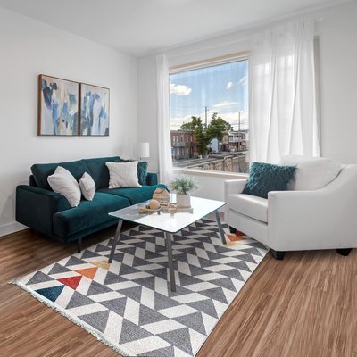 Tapis salon et chambre tissé motif scandinave CHEYANE UN AMOUR DE TAPIS