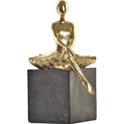 Statuette danseuse dorée en résine décorative style glamour RECOLLECTION