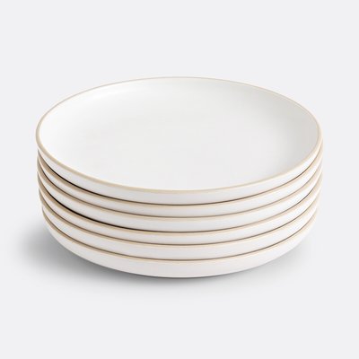 Lot de 6 assiettes plates, en grès mat, Nordik LA REDOUTE INTERIEURS