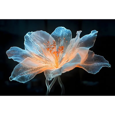 Tableau Sur Verre Synthétique Fleur Illuminée FLEUR CEANOTHE