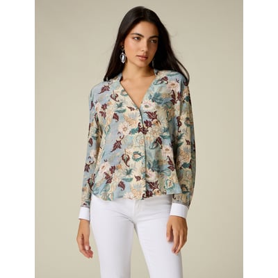 Chemise à motifs avec détail bijou OLTRE