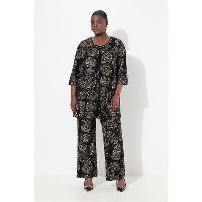 Veste jacqard à col en V et manches 3/4 ULLA POPKEN