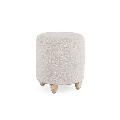 Tabouret pouf avec rangement en tissu bouclé D36 - ZACK HELLIN, DEPUIS 1862