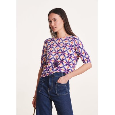 Pull imprimé en maille fine et légère LA FEE MARABOUTEE