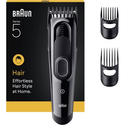 Tondeuse cheveux HC5530, molette réglable, 17 hauteurs de coupe, précision 3 mm, autonomie 50 mn BRAUN