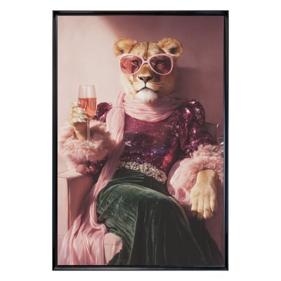 Tableau Mural Encadré Lionne Diva ANIMAUX HUMANISÉS CEANOTHE