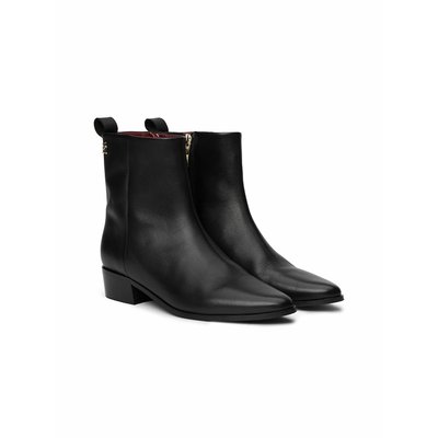 Leather Cowboy Boots with Block Heel TOMMY HILFIGER