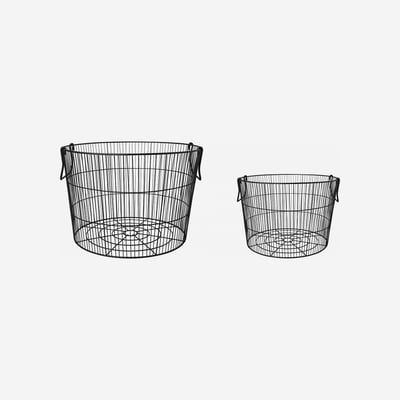 Lot de 2 paniers de rangement en métal ALO HABITAT