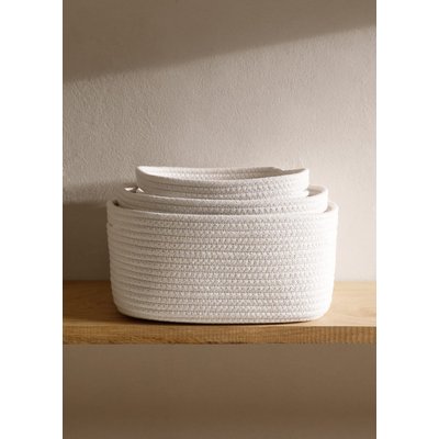 Grand panier de rangement en coton MANGO HOME