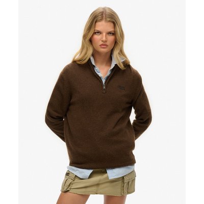 Pull en maille brodée à col camionneur Essential SUPERDRY