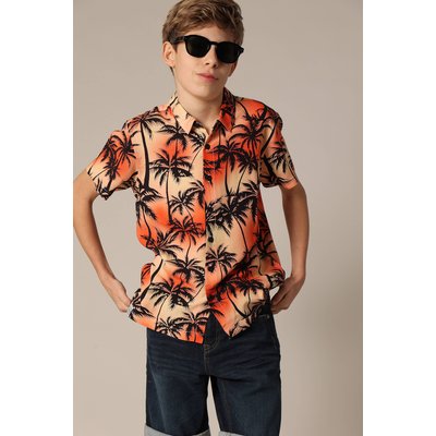 Chemise garçon oversize en viscose à imprimé tropical HANDY DEELUXE