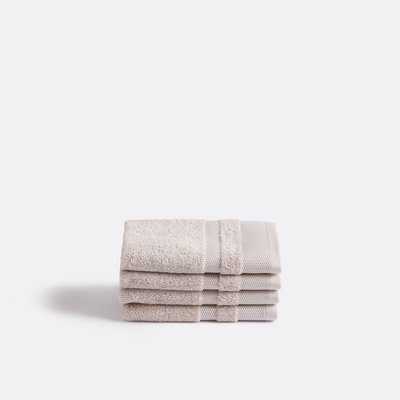 Lot 4 serviettes d'invité coton peigné, Kheops LA REDOUTE INTERIEURS
