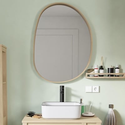 Miroir forme organique coloris chêne 60x80cm MALO MOB IN