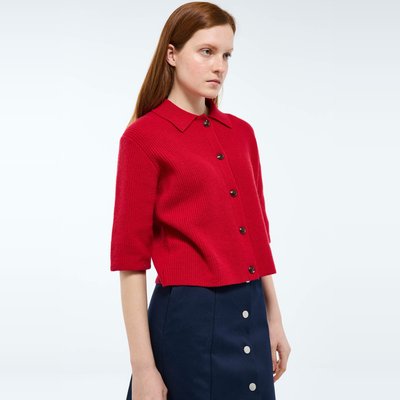 Cardigan col polo. MONOPRIX