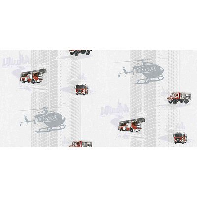 Papier Peint Imprimé "Camion de Pompier" HOME MAISON