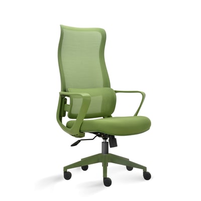 Fauteuil de bureau à roulettes en tissu et mesh, CAMILLE HISPANOHOGAR