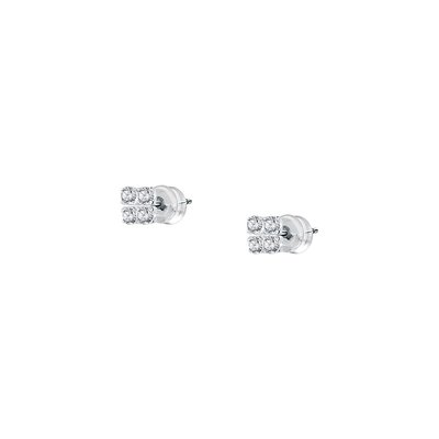Boucles d'oreilles en or 375 et oxyde de zirconium CLEOR