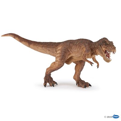 Figurine T-rex courant marron PAPO