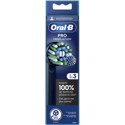 Brossette dentaire Cross Action Black x3 X-filaments ORAL B