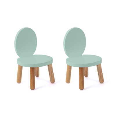 Lot de 2 Ma première chaise Enfant Ovaline Vert Sauge 1-4 ans PIOUPIOU ET MERVEILLES