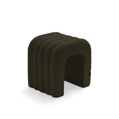 Tabouret rembourré en tissu bouclette - MUI DRAWER