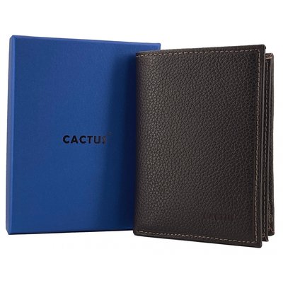 Portefeuille cuir de vachette anti-RFID CACTUS