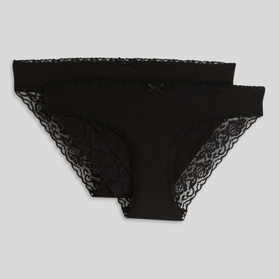 Lot de 2 culottes EMMA en coton BIO, certifié OEKO-TEX MONOPRIX