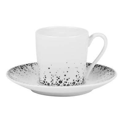 Tasses et sa sous-tasse   gris 12 cl (lot de 6)-BORÉALIS TABLE PASSION