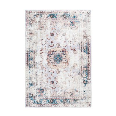 Tapis vintage effet usé, multicolore tissé plat 100% polyester imprimé - Galaxy ONE COUTURE