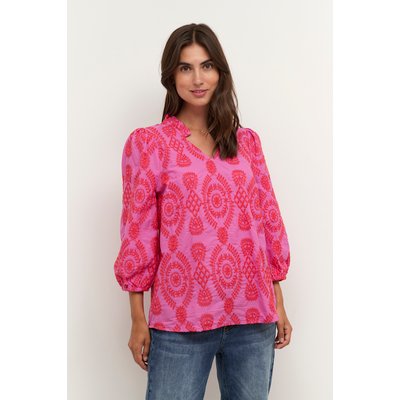 Blouse imprimée à manches 3/4 CUtia, col v, longueur normal CULTURE