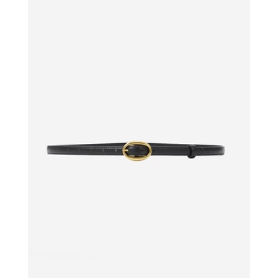 Ceinture fine en similicuir chocolat Abel GRACE & MILA