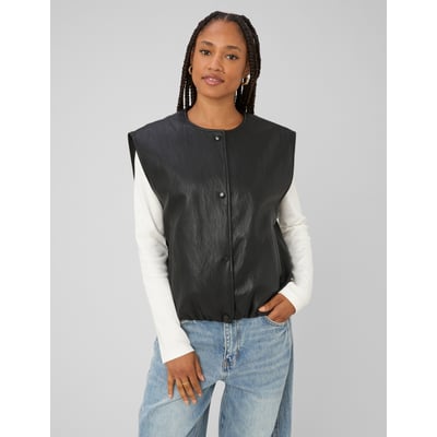 Gilet sans manches en tissu enduit BZB